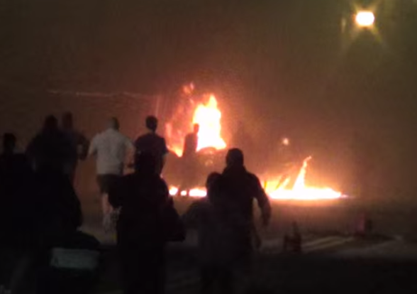 Video: Grudge Race Ends In Wild Crash And Intense Fire!