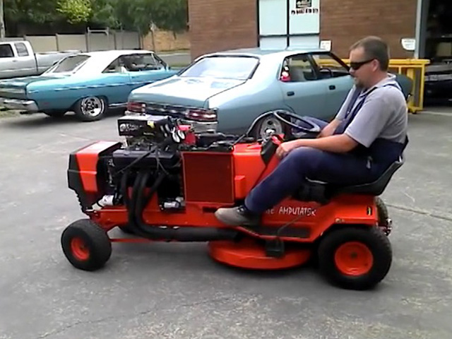 Video: Introducing The Amputator, A Simple V8 Lawnmower