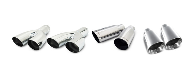 The finishing touch for a complete Loud Mouth system is a set of tips and SLP offers a variety – all of them in polished stainless steel.