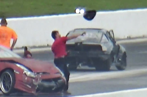 Video: RX7 And GT-R Collide At TX2K15...And The Driver Is Furious!