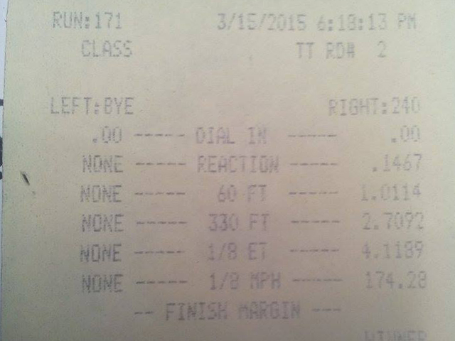 David Pearson Sends Message On 275s: 4.11 With A 1.01 Sixty Foot!
