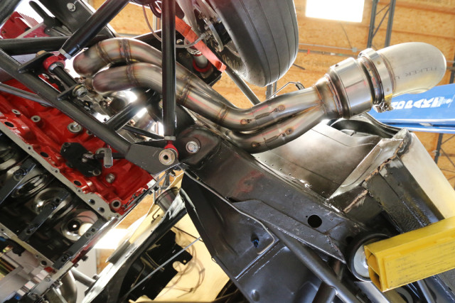 A finished view of the header from underneath.