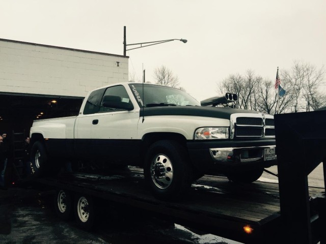 On trailer