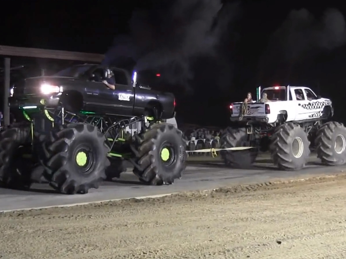 Video: Massive Dodge And Chevy Mega Trucks Compete In Tug-A-Truck