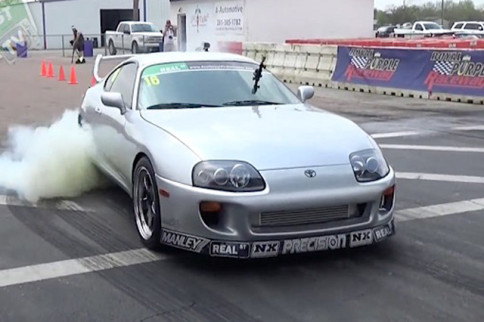 Video: Watch This 1,100 HP Supra Take Down Two 2,000 HP Lamborghinis