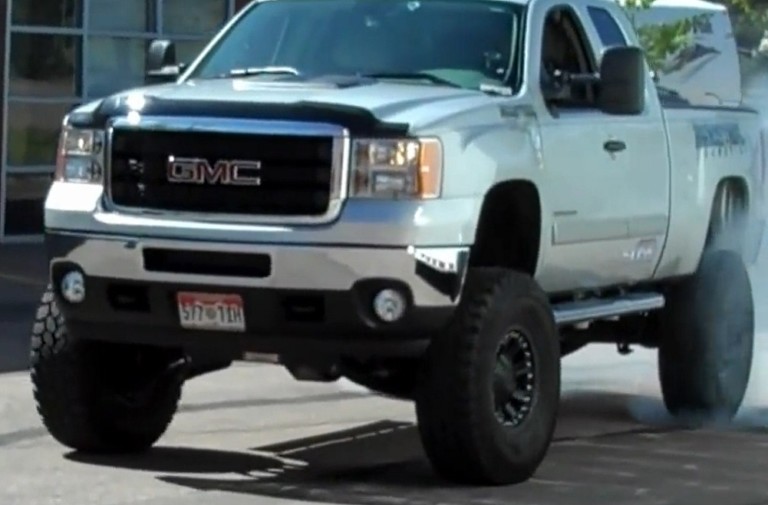 Video: Watch This Hopped Up GMC 2500 Perform A Monster Burnout