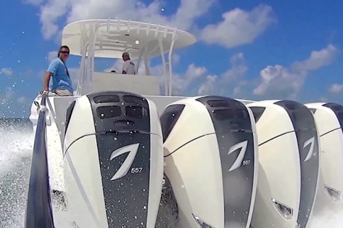 Video: 4 LSA Outboards Equals One 2,228 Horsepower Fishing Boat
