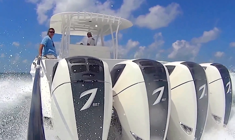 Video: 4 LSA Outboards Equals One 2,228 Horsepower Fishing Boat