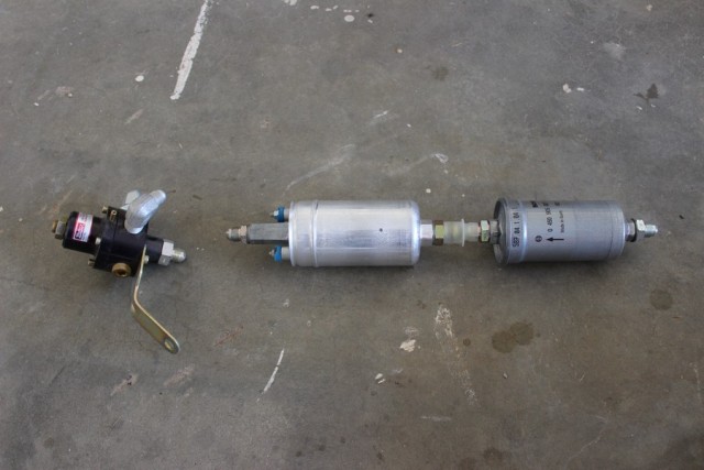 Part of the fuel system we picked up for a six-pack. 