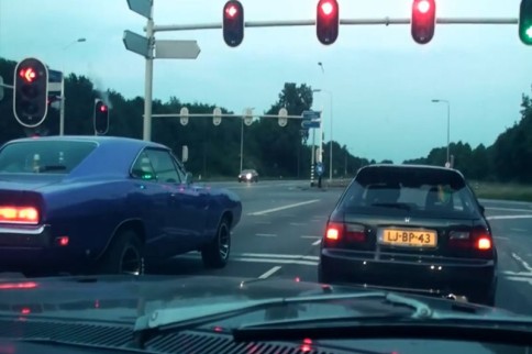 Video: Could A 2.2L Honda Civic Take Down A 1970 Charger?