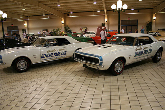 Two 1967 Camaros race cars. The beginning of a legend - The 1967 Chevrolet Camaro Images via GM Media Center