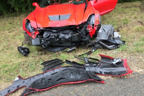 Video: C7 Z06 Goes For a Launch And Lands in the Weeds