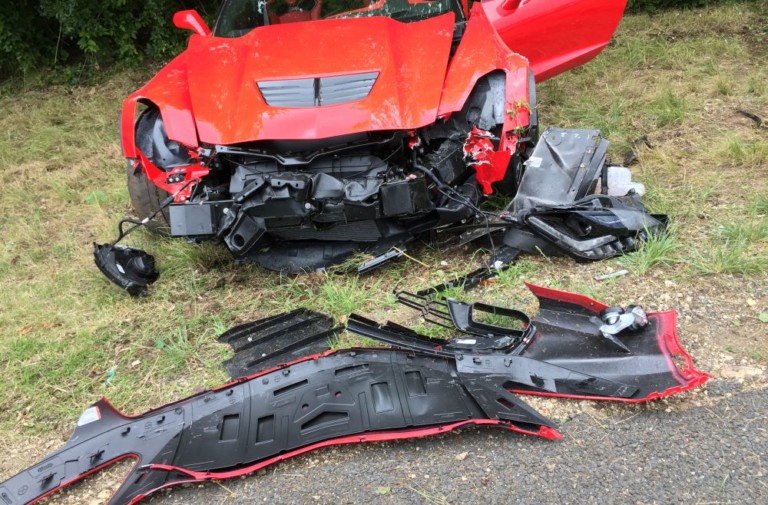 Video: C7 Z06 Goes For a Launch And Lands in the Weeds