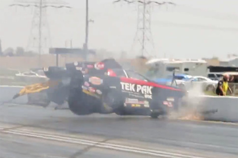 Video: Funny Car Vet Dale Creasy Jr. Smacks The Wall In Testing