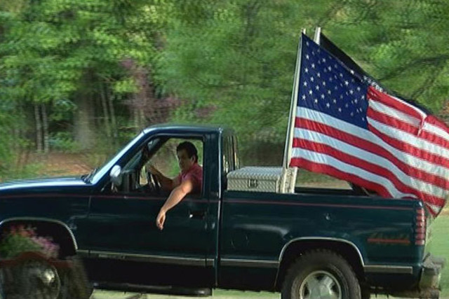 Peyton Robinson flying his flag, proud!