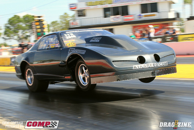 Frank Mewshaw's 1988 Pro Drag Radial Firebird is a perfect example of a car that needs an Extreme Duty Anti-Roll Bar. Frank's car features a 556ci BBC engine fed by twin Precision Turbo 88mm units that generate around 2,800 hp on M1 race fuel. All of this power helps to propel the 3,150lb car down the 1/8th mile in 4.15sec on a 315 drag radial tire.