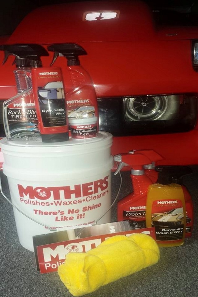 Coulter's Camaro also won the Mother's Polish best appearing car at the NMCA Atlanta race. He was awarded these car care products to help keep the Camaro looking good.