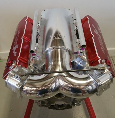 Steve Morris Engines makes the billet intake for big block Chevy applications. 