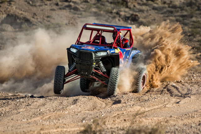 Bryce Menzies using his Polaris RZR to continue to do what he loves.