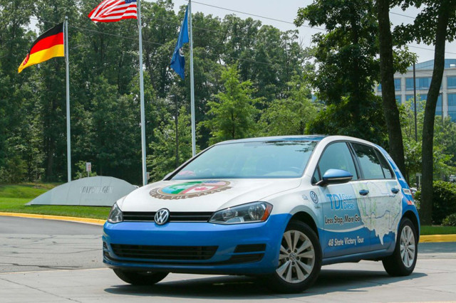 The 2015 Golf TDI features a 150hp, 2.0 liter diesel powerplant.