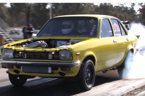 Video: 8-Second Rotary-Powered Holden Rips It Up On A TINY Tire