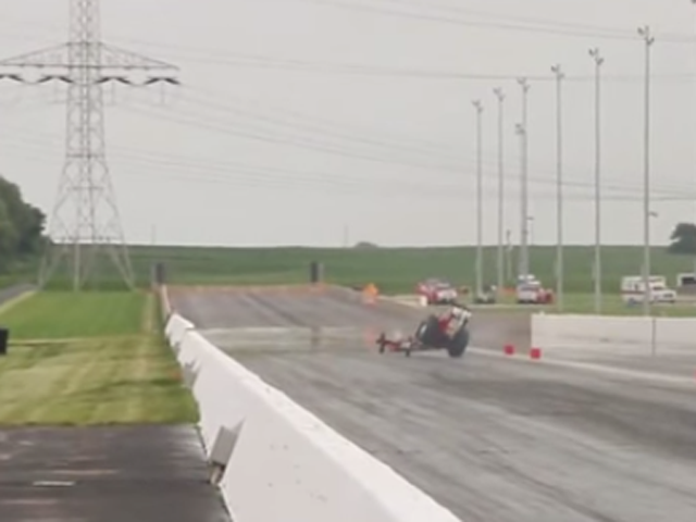 VIDEO: Front-Engine Dragster Nearly Loses It...TWICE!