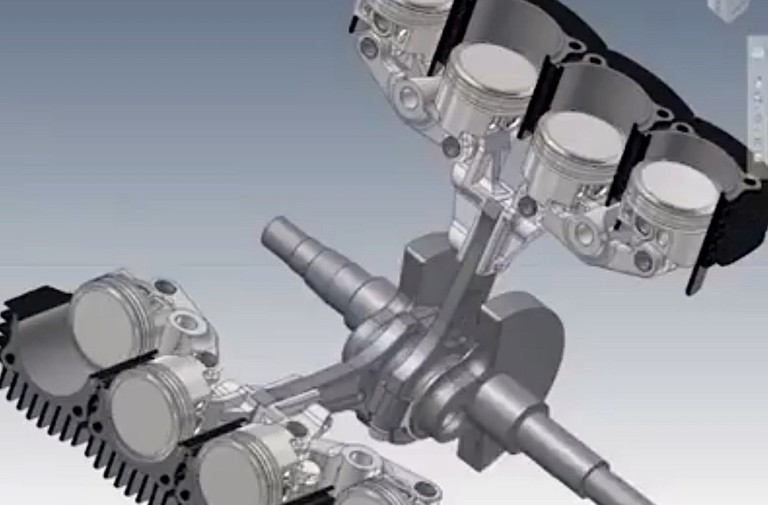 Unique V8 Needs Only One Crank Throw and Two Rods. Does It Work?