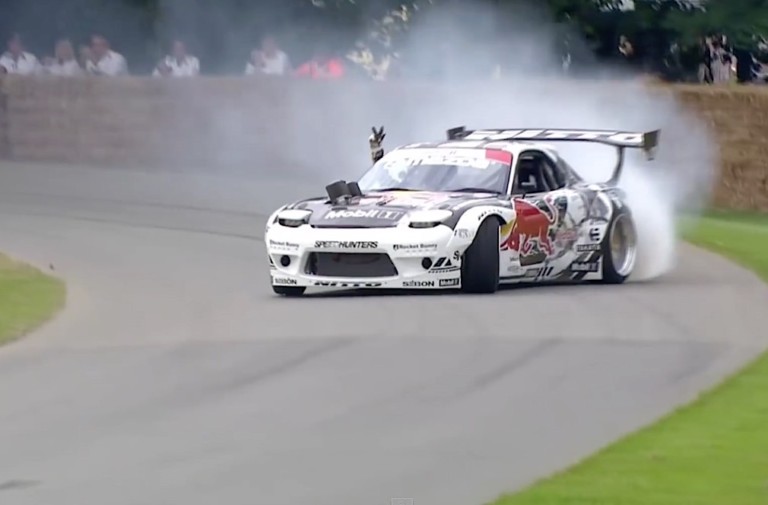 Video: Mad Mike Drifts 4-Rotor Red Bull RX7 During Goodwood