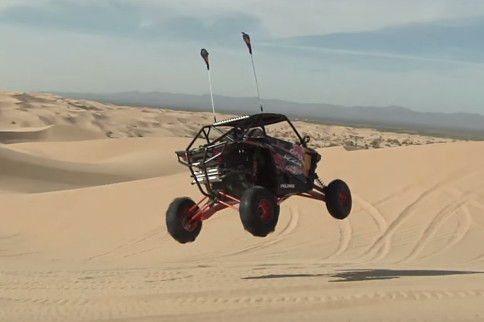 FMX Rider In UTV Takes On Glamis Sand Dunes