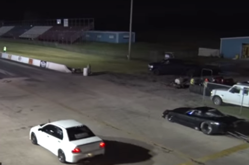 Video: Roll Racing In A Tube Chassis Nitrous Huffing 'Vette!