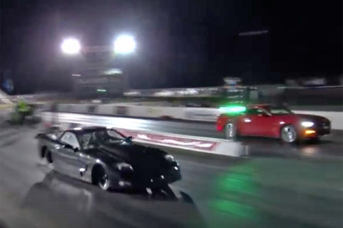 Video: Roll Racing In A Tube Chassis Nitrous Huffing 'Vette!