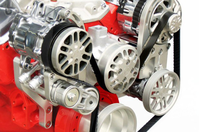 Concept One offers a full line of complete pulley systems fora variety of Chevy and Ford engines. Pictured here is their Chevy BB Basic System. 