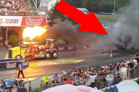 Wild Video: Jet Semi Rips Pavement From Norwalk Strip!