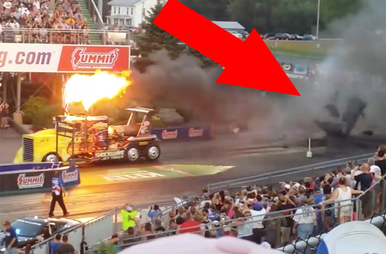 Wild Video: Jet Semi Rips Pavement From Norwalk Strip!
