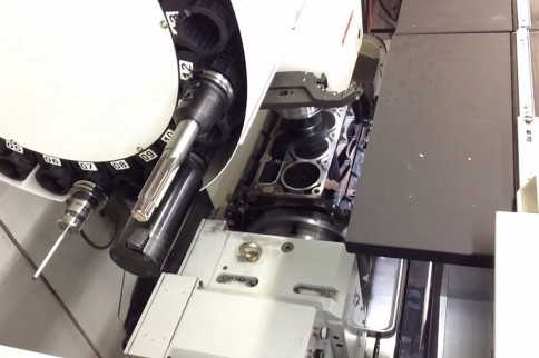 Video: Bird's Eye View Of CNC Machine Tuning Up 6.0-liter LS Block
