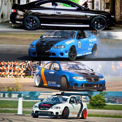 A mashup of the GTO's various phases over the years (the bottom is the most recent).