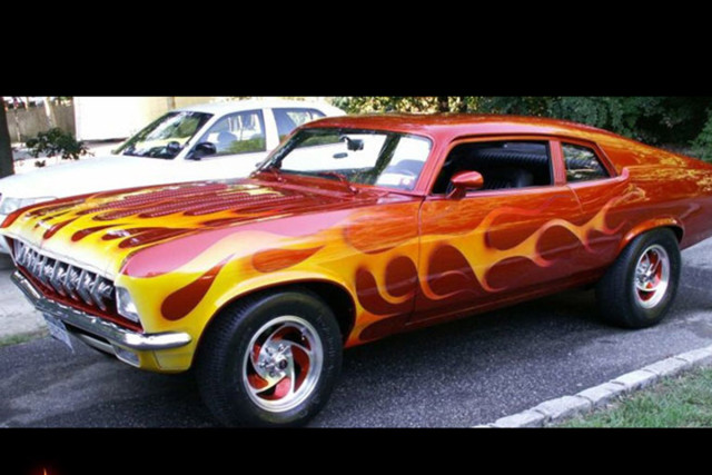 "Carlito's Way" 1973 Chevy Nova sold at 2008 Barrett-Jackson auction for only $17,600. Images via Barrett-jackson.com