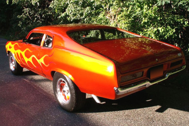 A look at the rear bumper off a Camaro. 