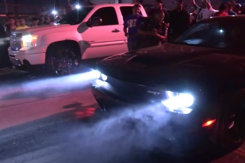 Video: Watch This Hellcat Challenger Get Schooled By GMC Pickup