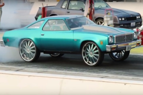 Video: A Chevy Malibu Donk Making 12-Second Passes