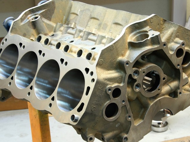 One of the more affordable options is Dart’s SHP block, which accepts factory roller lifters and retainer. Features include Siamese bores (max bore size 4.125-inch), scalloped water jackets, priority main bearing oiling, steel four-bolt main caps on numbers two, three and four mains and can accept most stock components and accessories. As with all its blocks, Dart can finish-prep and machine the block so it's ready for assembly upon delivery.
