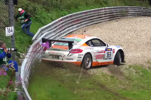 Video: A Close Call At The 'Ring For This GT4-prepped Cayman