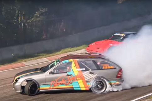 Video: Mercedes W203 Diesel Drift Machine