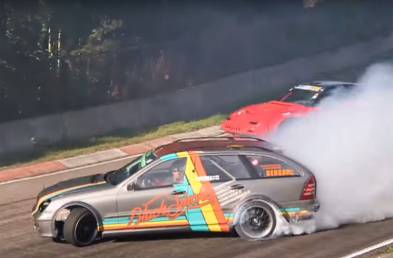 Video: Mercedes W203 Diesel Drift Machine