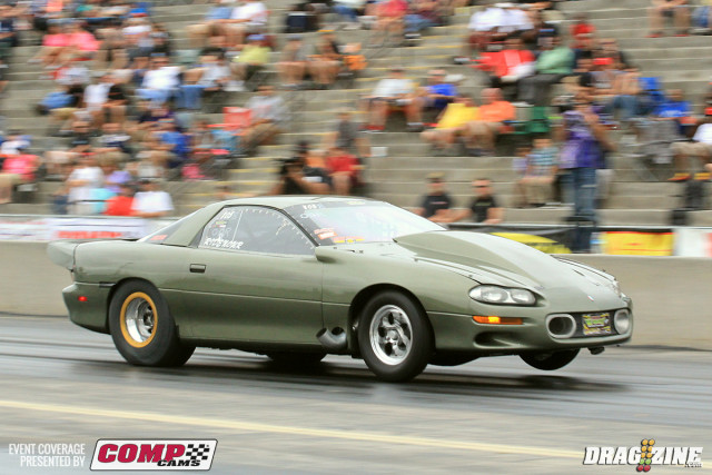 Number eleven qualifier Tony Ridenour met with Rick Wetherbee in Holley/Stainless Works Outlaw Drag Radial taking the win with a straight 4.36 putting the Ridenour Rocket into round two where is is scheduled to meet Brandon Fulger.