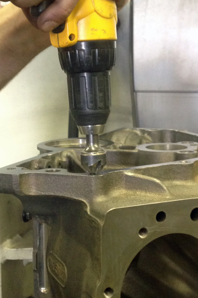 All bolt holes are chamfered to allow for easy fastener insertion.