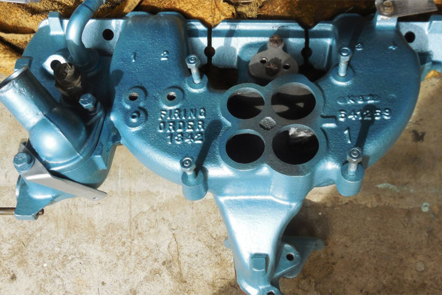 Two manifold options were available on the 63. This is the less common 4-barrel version.