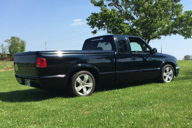 Rear quarter view of Kyle 94 S10. 