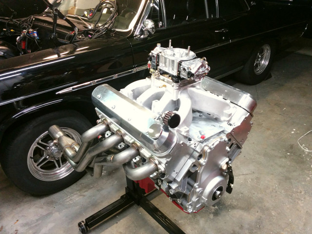 The engine is destined for the owner's 1965 Buick Skylark. The car tips the scales at 3,700 pounds; the engine will be backed by one of Circle D's 245 mm billet nitrous converters mated to a 200-4R transmission. 3.73:1 gears provide the necessary motivation as the car puts the power down on a 275-wide drag radial tire.