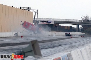 Scott Oksas & Mike Bowman Unhurt in Horrific 2-car Pro Mod Accident